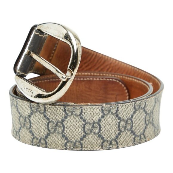 Gucci GG Supreme Belt 80 32 Beige Brown Leather main image 10
